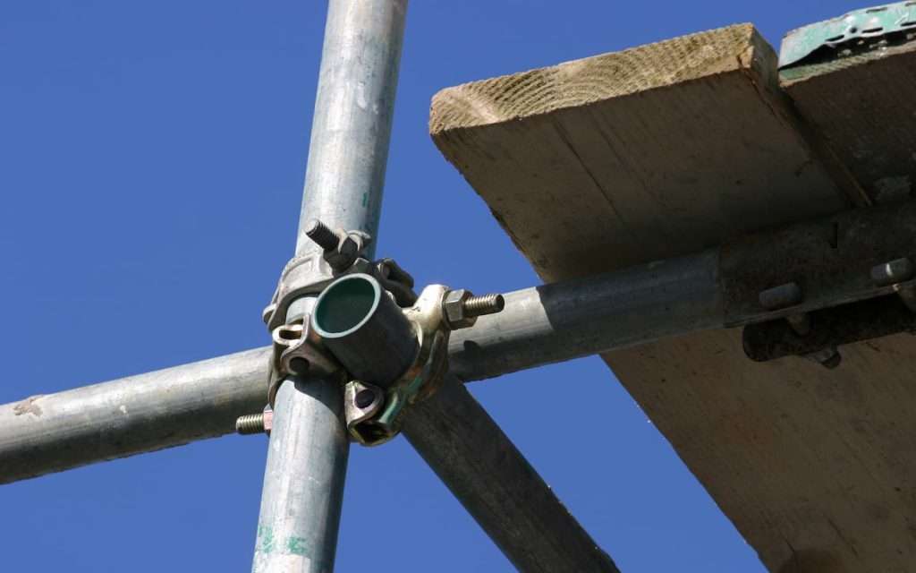 Close Up Of Scaffolding Join